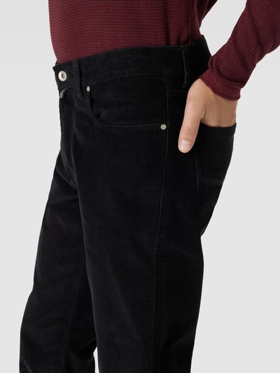 Pierre Cardin Spodnie sztruksowe z 5 kieszeniami model ‘Lyon’ Czarny 3
