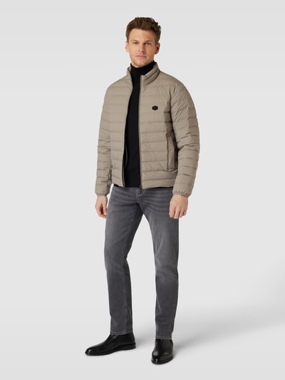 Emporio Armani Gewatteerd jack met logopatch Beige - 1