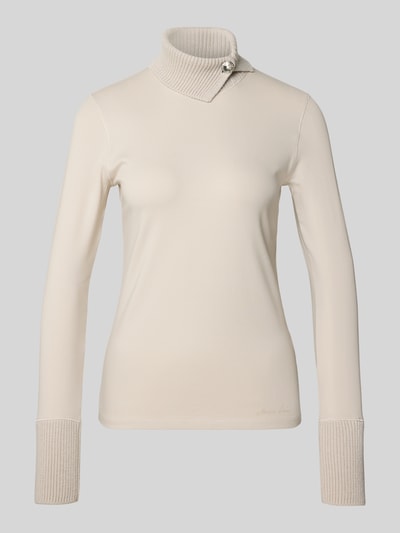 Marc Cain Shirt met lange mouwen en col Taupe - 2