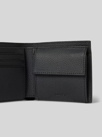 Lacoste Portemonnee met labeldetail, model 'BILLFOLD COIN WALLET' Zwart - 3