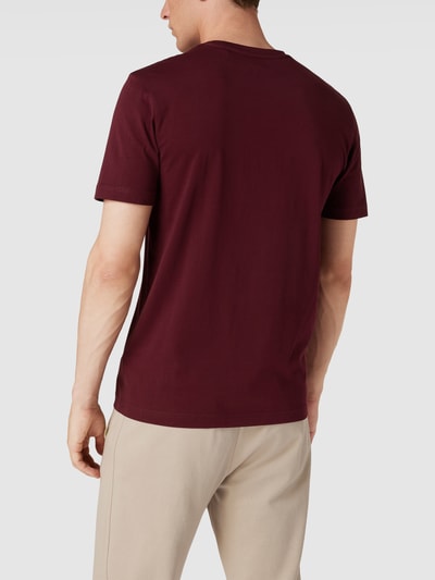 Christian Berg Men T-Shirt mit Label-Print Bordeaux Rot 5