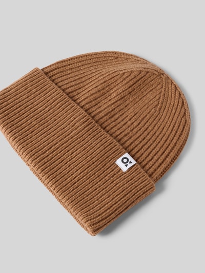 OPUS Beanie mit Label-Detail Modell 'Afemina' Cognac 2