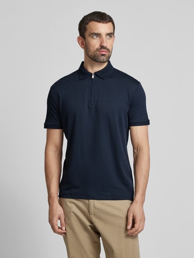 SELECTED HOMME Poloshirt met korte ritssluiting Marineblauw - 4