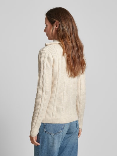 B.Young Strickpullover mit Zopfmuster Modell 'Nopa' Offwhite 5