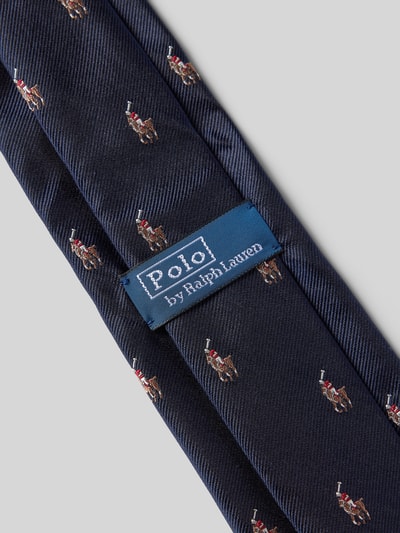 Polo Ralph Lauren Zijden stropdas met labeldetail Marineblauw - 3