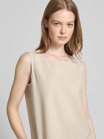Christian Berg Woman Leinentop mit Rundhalsausschnitt Beige 3