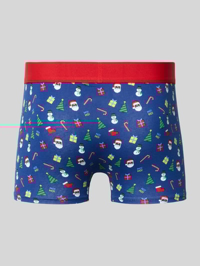 Christian Berg Men Boxershort in all-over look in een set van 2 paar Marineblauw - 3