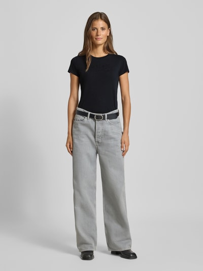 ARMANI EXCHANGE T-shirt z detalem z logo Czarny 1