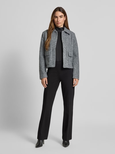 s.Oliver BLACK LABEL Regular fit korte blazer in gestructureerde look                                        Lichtgrijs - 1