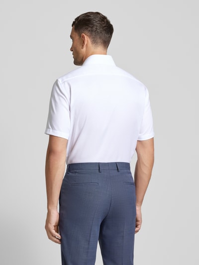 OLYMP Regular Fit Business-Hemd mit logo-Stitching Modell 'Global' Weiss 5
