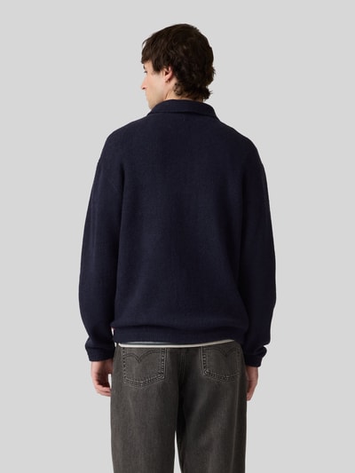 Levi's® Relaxed Fit Troyer mit Woll-Anteil Modell 'Boulder Quarter-zip' Marine 5