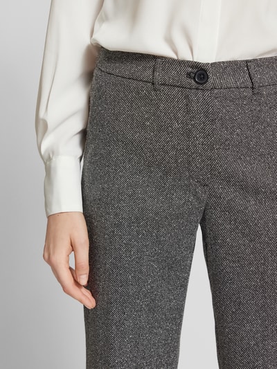 Betty Barclay Slim fit stoffen broek met persplooien Antraciet - 3