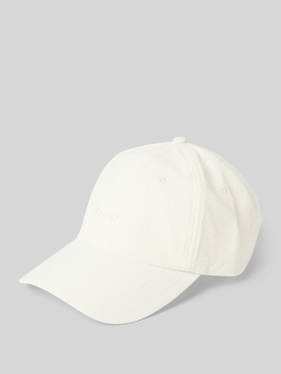 HUGO Basecap mit Strukturmuster Modell 'Mett' Weiss 1