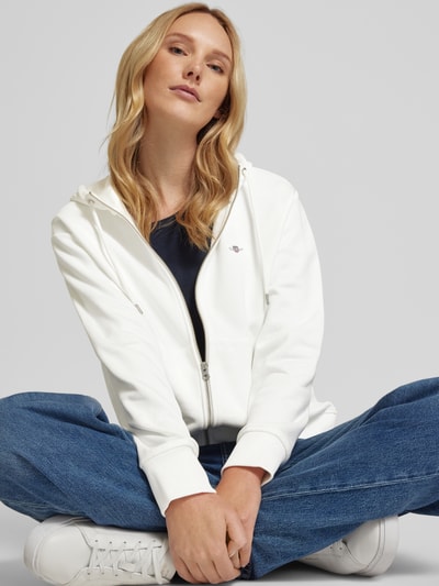 Gant Sweatjacke mit Kapuze Offwhite 3