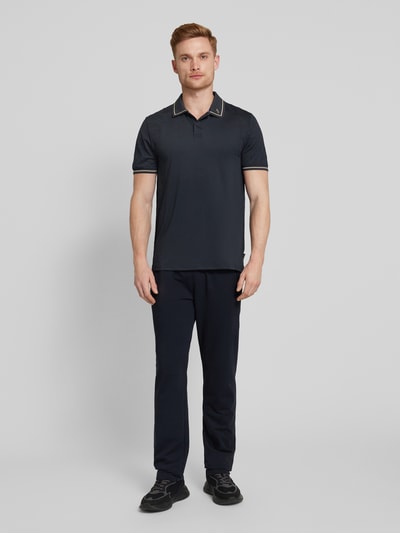 Joy Poloshirt mit Label-Print Anthrazit 1