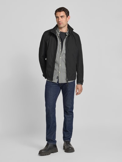 Strellson Jack met opstaande kraag, model 'Lucca' Zwart - 1
