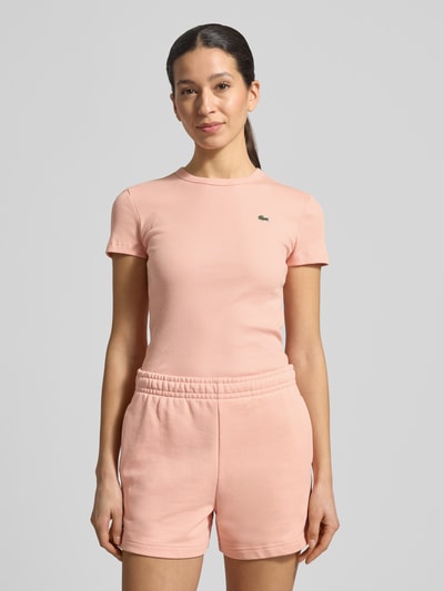 Lacoste Sport Slim Fit T-shirt van puur katoen Abrikoos - 4