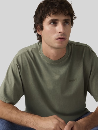Levi's® damski t-shirt o kroju regular fit z bawełny Khaki 3