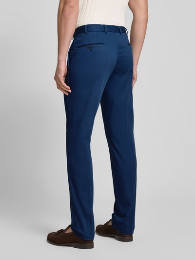 Hiltl Regular fit stoffen broek met strookzak, model 'PEAKER' Donkerblauw - 5