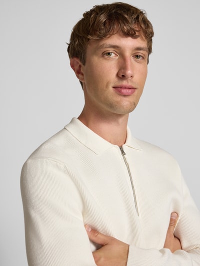 Only & Sons Regular Fit Strickpullover aus Baumwoll-Mix Modell 'PHIL' Offwhite 3