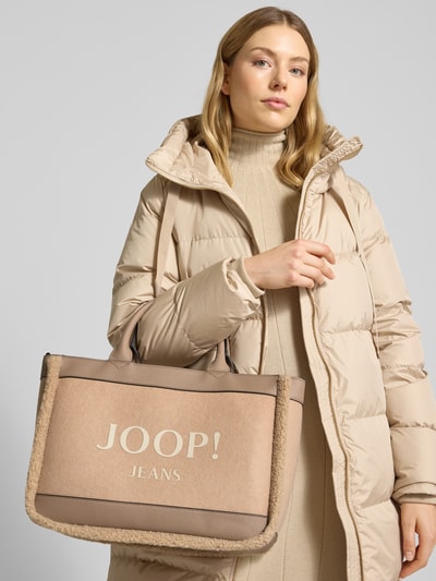 JOOP! Jeans Torba shopper z nadrukiem z logo model 'Yvette' Beżowy 1