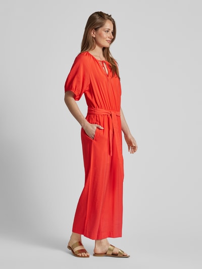 s.Oliver RED LABEL Jumpsuit met strikceintuur Koraal - 1