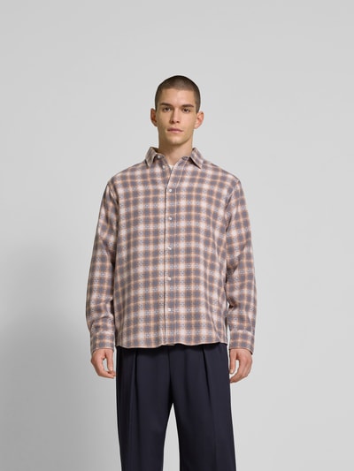 Wood Wood Relaxed Fit Freizeithemd mit Knopfleiste Hellgrau 4