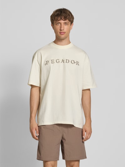 Pegador Oversized T-shirt met labelstitching, model 'Zenor' Offwhite - 4