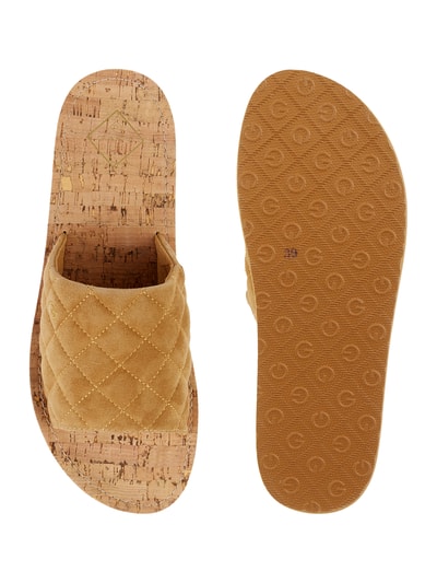 Gant Slippers van geitenleer, model 'Flatville' Cognac - 5