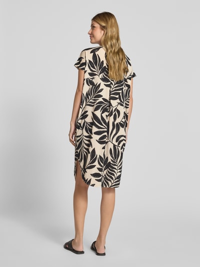 FREE/QUENT Knielanges Kleid mit V-Ausschnitt Modell 'Floi' Black 5