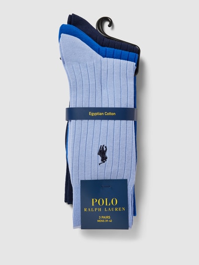 Polo Ralph Lauren Underwear Sokken met labelstitching in een set van 3 paar Blauw - 3