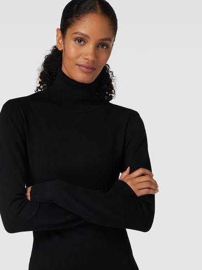 Vero Moda Gebreide coltrui, model 'GLORY' Zwart - 3