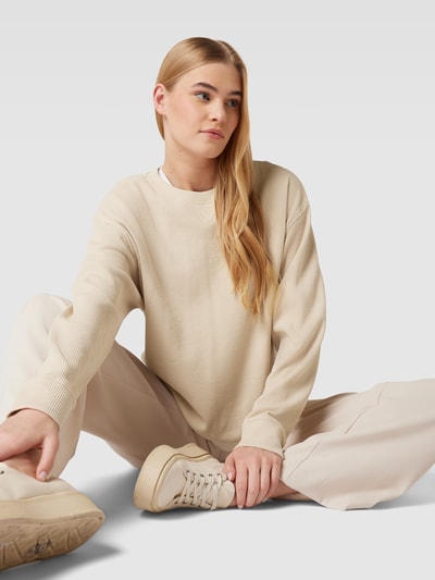 Jake*s Casual Bluza z prążkowanymi wykończeniami Piaskowy 3