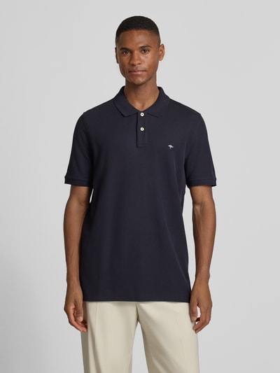 Fynch-Hatton Regular Fit Poloshirt mit Label-Stitching Marine 4