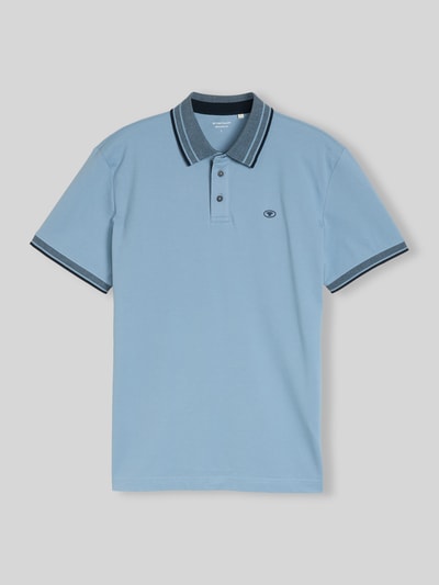 Tom Tailor Koszulka polo o kroju regular fit z kołnierzykiem w kontrastowym kolorze Szaroniebieski 2