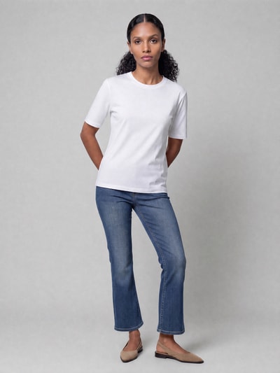 MAC Bootcut-jeans van katoenmix in 7/8-lengte Donkerblauw - 1