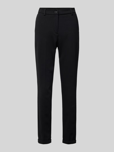 OPUS Slim Fit Chino mit fixierten Beinumschlägen Modell 'Melina' Black 2