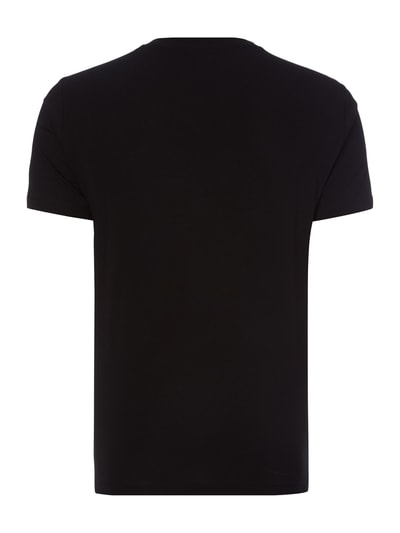 Ea7 Emporio Armani T Shirt Mit Gummiertem Logo Print Schwarz Online