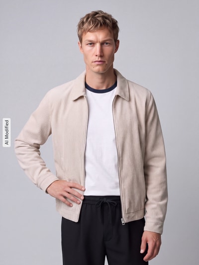 s.Oliver RED LABEL Overhemdjack met ritssluiting-Front Beige - 4