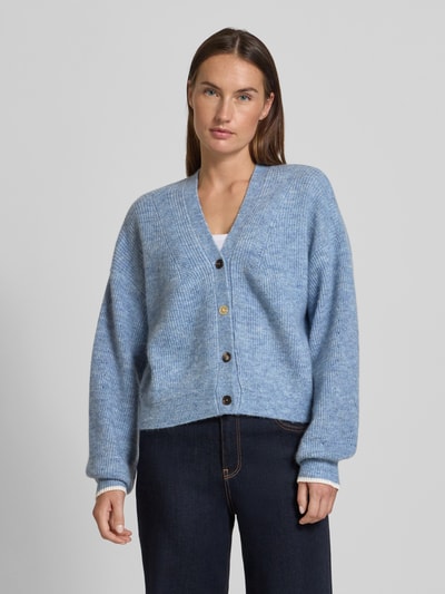 Scotch & Soda Oversized Strickjacke mit Knopfleiste Hellblau 4