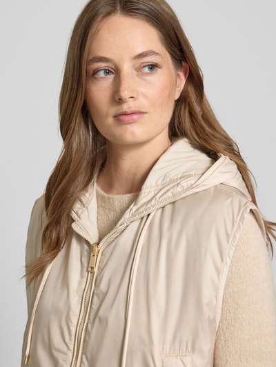 Weekend Max Mara Kamizelka o pudełkowym kroju z bocznymi listwami guzikowymi model ‘LEVANTE’ Écru 3