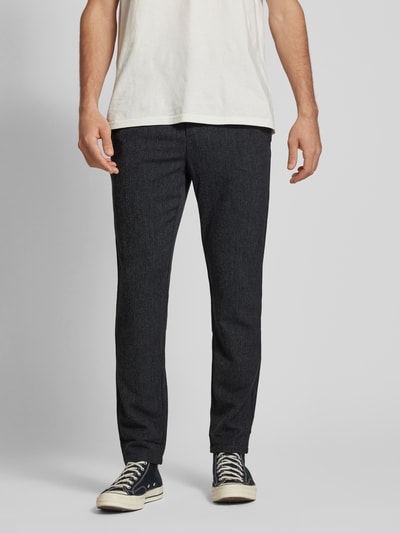 Only & Sons Stoffen broek met elastische band, model 'LINUS' Zwart - 4