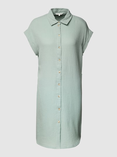 Tom Tailor Denim Hemdblusenkleid mit Strukturmuster Mint 2