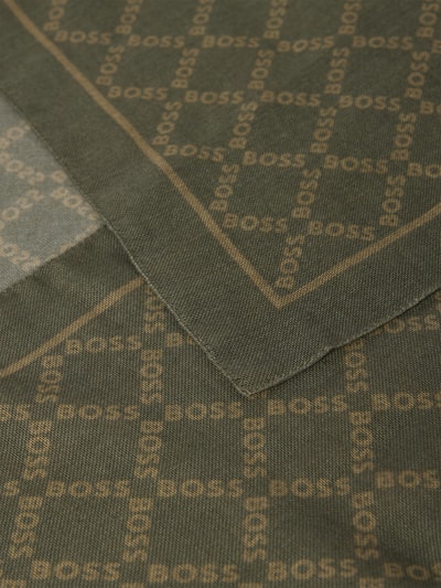 BOSS Schal mit Logo-Muster Modell 'Orald' Oliv 2