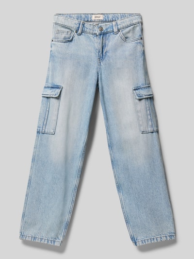 Only Straight Fit Jeans aus reiner Baumwolle Modell 'HARMONY' Hellblau 1