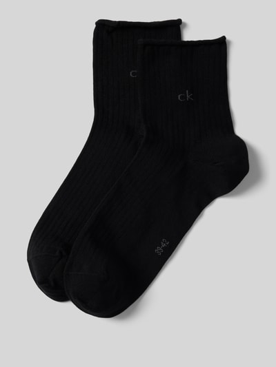 CK Calvin Klein Socken mit Label-Detail im 2er-Pack Black 1