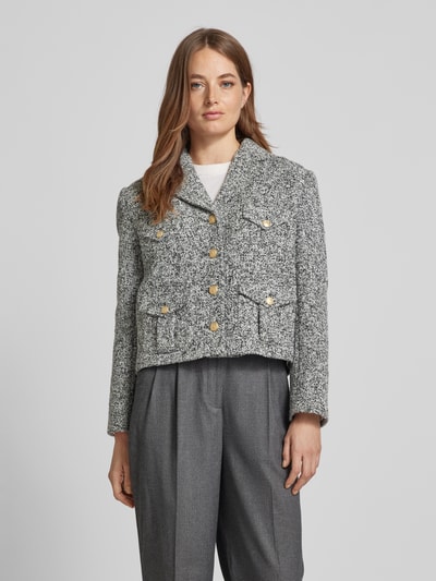 Tommy Hilfiger Blazer in bouclé-look Lichtgrijs - 4