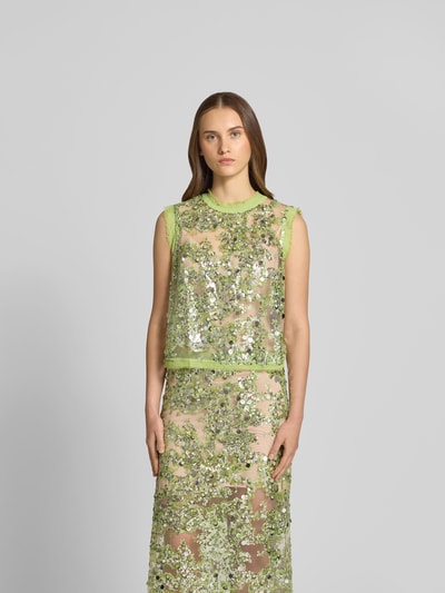 BAUM & PFERDGARTEN Tanktop mit Paillettenbesatz Hellgruen 4