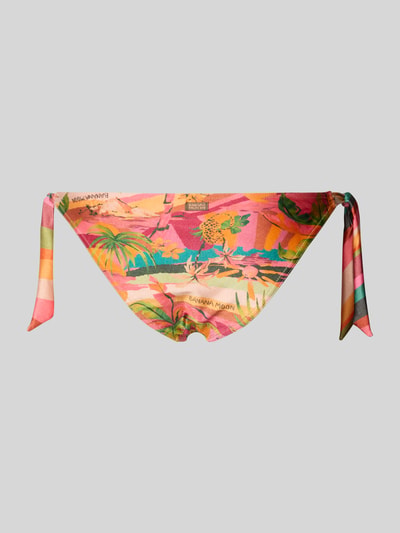 Produktfoto, Bikinihose im Allover-Look Modell 'KAMUNIBA DASIA' van Banana Moon, materiaalmix met stretch, nauwsluitend, zij-vetersluiting, kleurrijk met tropische motieven