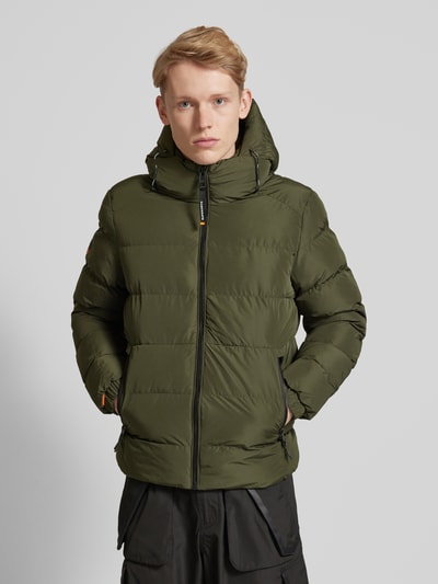 Superdry Steppjacke mit Reißverschlusstaschen Khaki 4